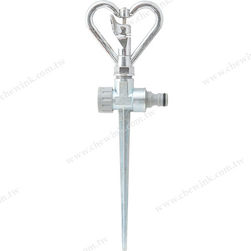 P50529 Metal Spinner Lawn Sprinkler with Metal Spike