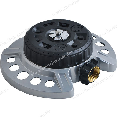 P50553 Metal 9-Pattern Turret Rotating Sprinkler