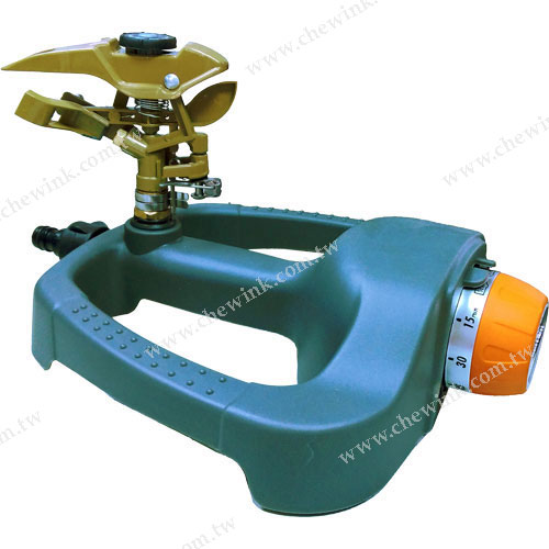 P50573 Metal Impact Sprinkler with 2-hour Timer & Heavy Base